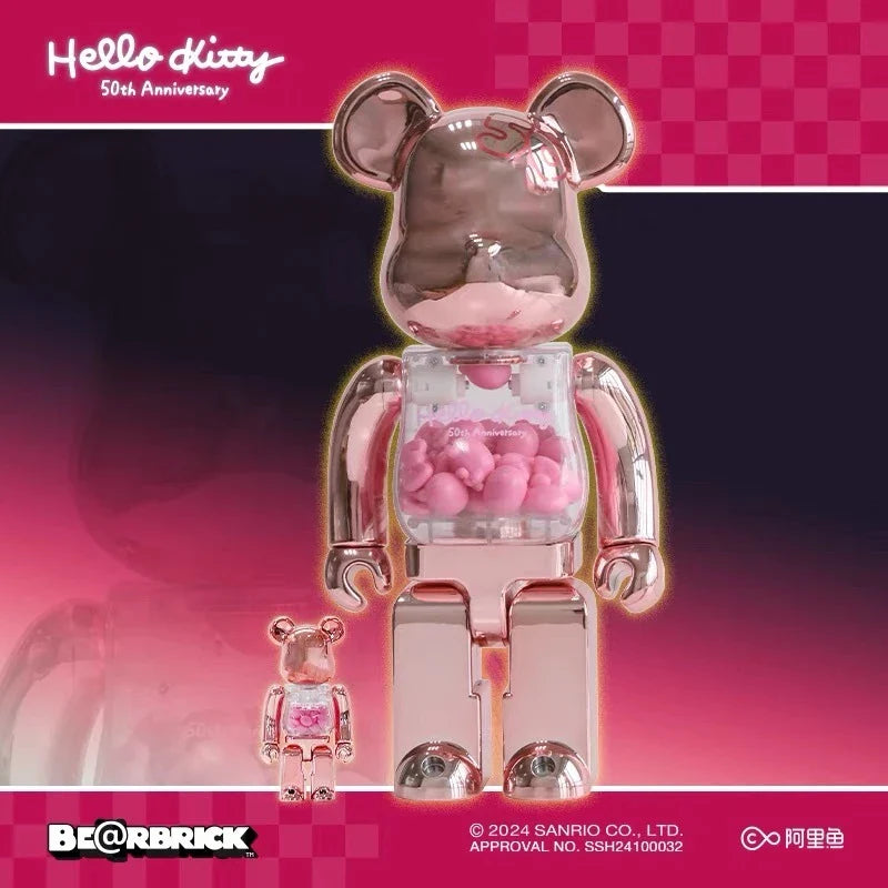 TOPTOY x BE@RBRICK Hello Kitty 50th Anniversary 100% & 400% ของเล่นฟิกเกอร์ ของขวัญ สำหรับสะสม