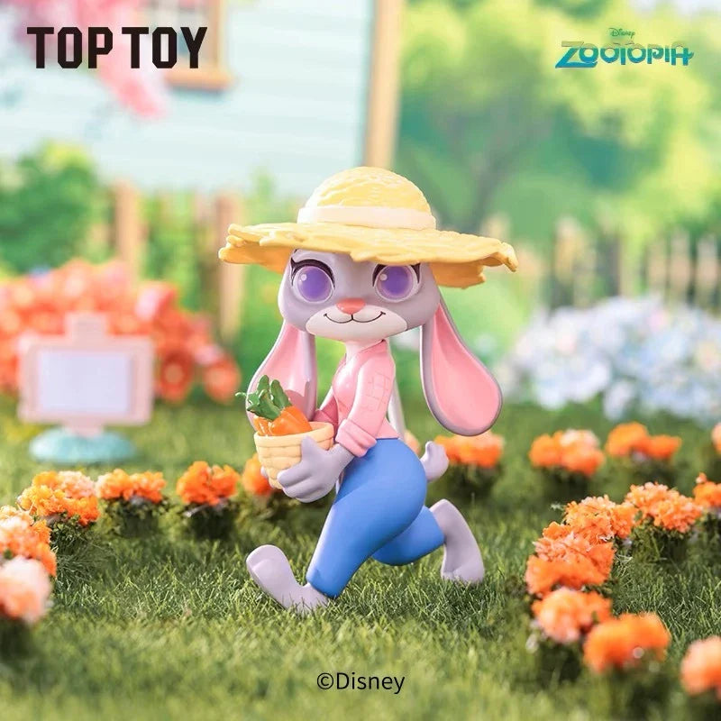 TOPTOY x Disney Zootopia Flower World Series Blind Box ของเล่นฟิกเกอร์ ของขวัญวันเกิด สําหรับเด็ก