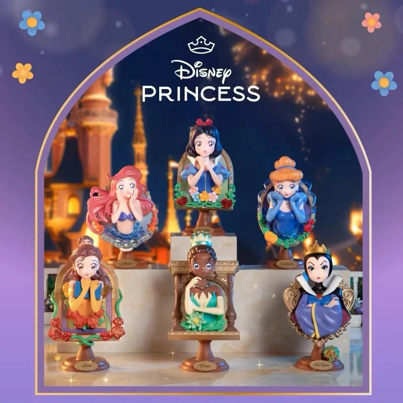 TOPTOY x Disney Princess Mirror Secret Message Series Blind Box Collection ของเล่นฟิกเกอร์ ของขวัญ
