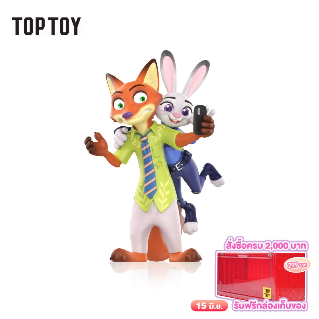 TOPTOY x Disney Zootopia Judy & Nick Story Figures Blind Box ของเล่นฟิกเกอร์ ของขวัญวันเกิด