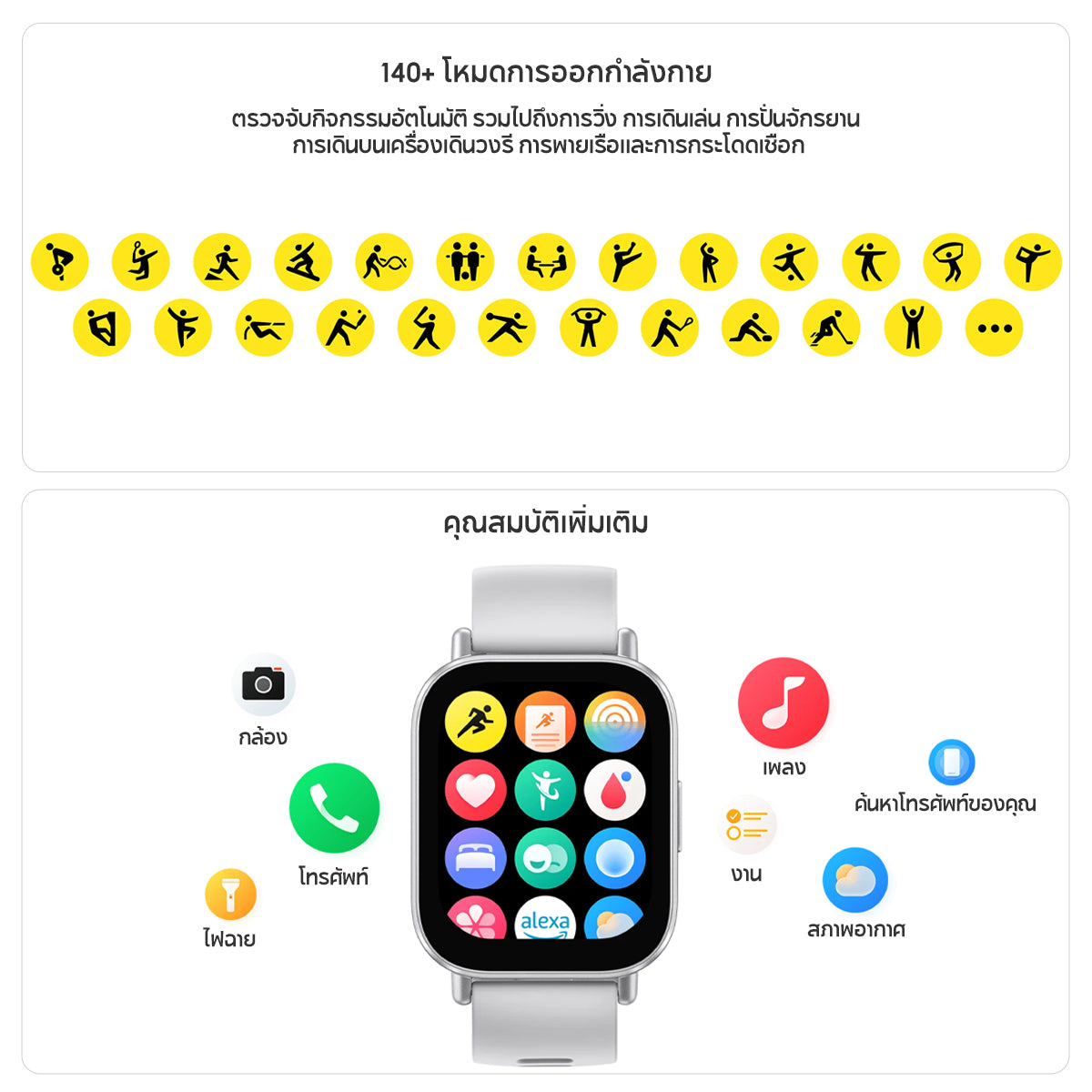 Xiaomi Redmi Watch 5 Active หน้าจอ LCD ขนาด 2.0 นิ้ว แบตเตอรี่ใช้ได้นานถึง 18 วัน โทรผ่านบลูทูธได้