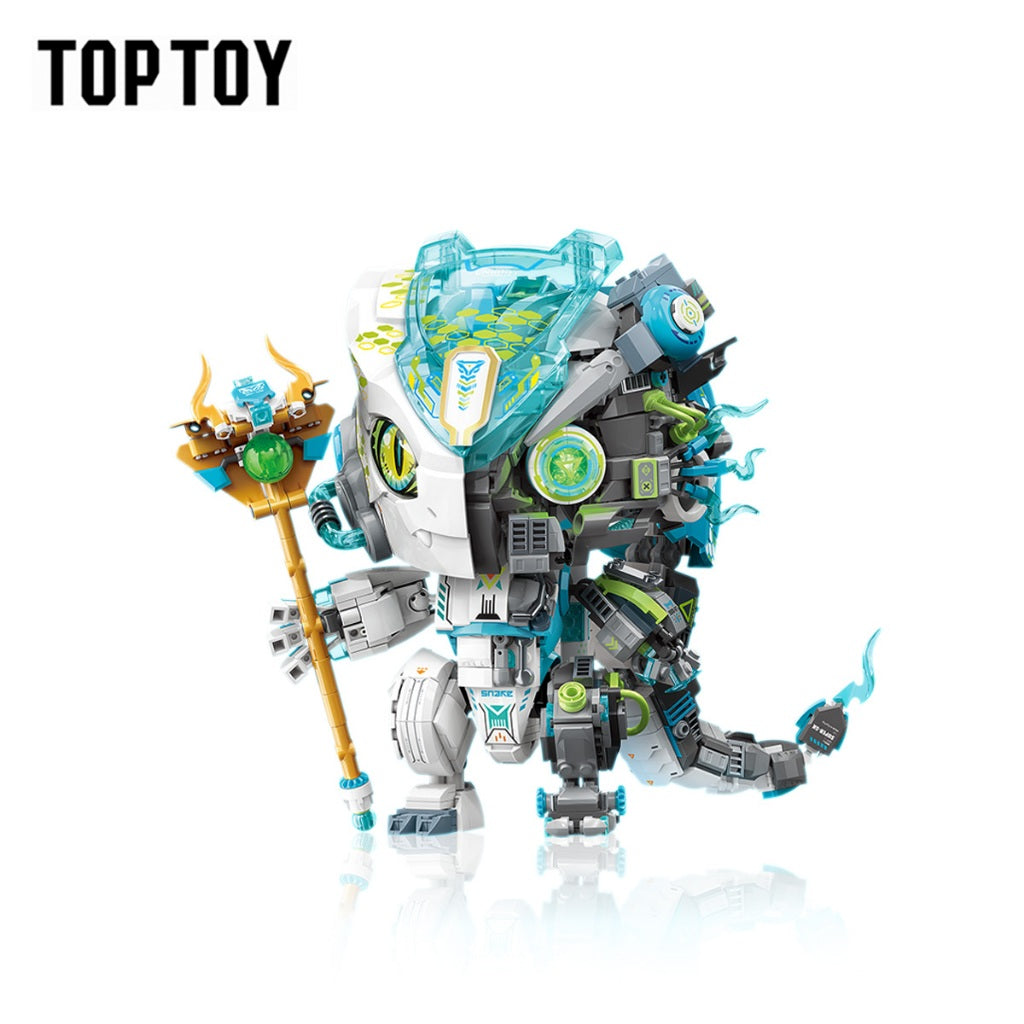TOPTOY x Player Style Robot Creature-Cyan Serpent Building Blocks บล็อกตัวต่อ ของเล่น ของขวัญ