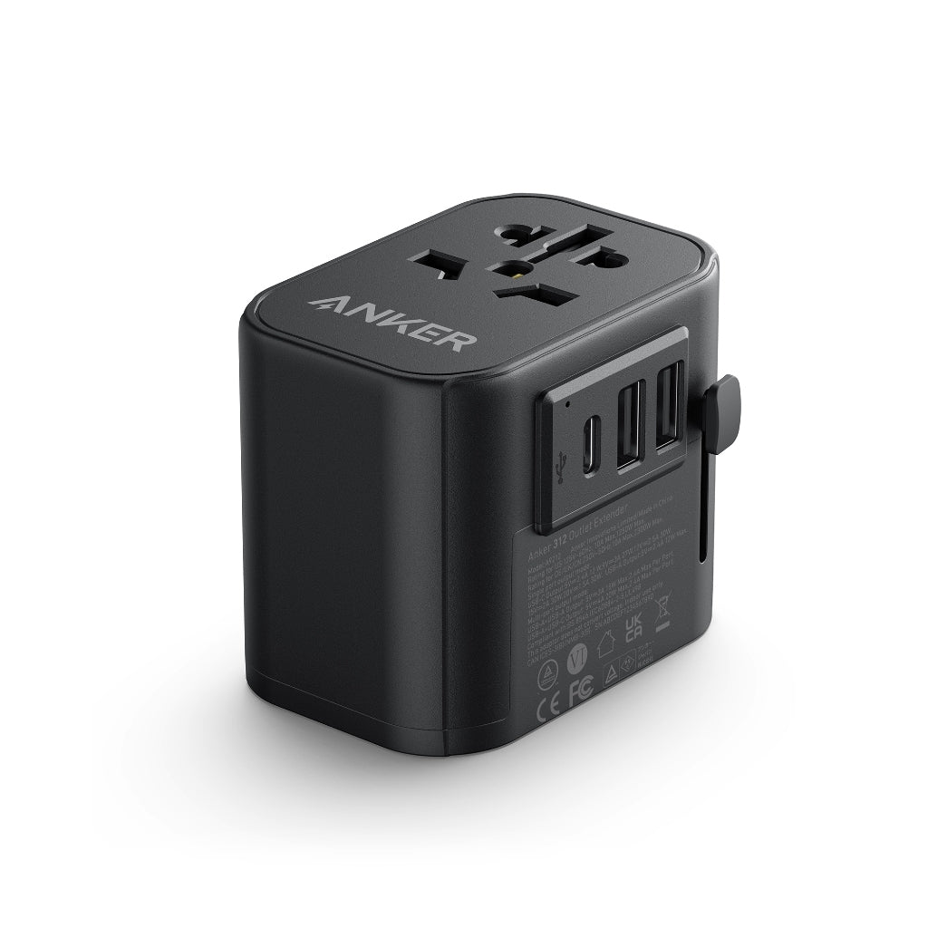 Anker PowerExtend USB-C Universal Travel Adapter 30W หัวแปลงปลั๊กไฟ มาพร้อม ช่อง USB-C และ USB-A ความปลอดภัยที่เหนือกว่า
