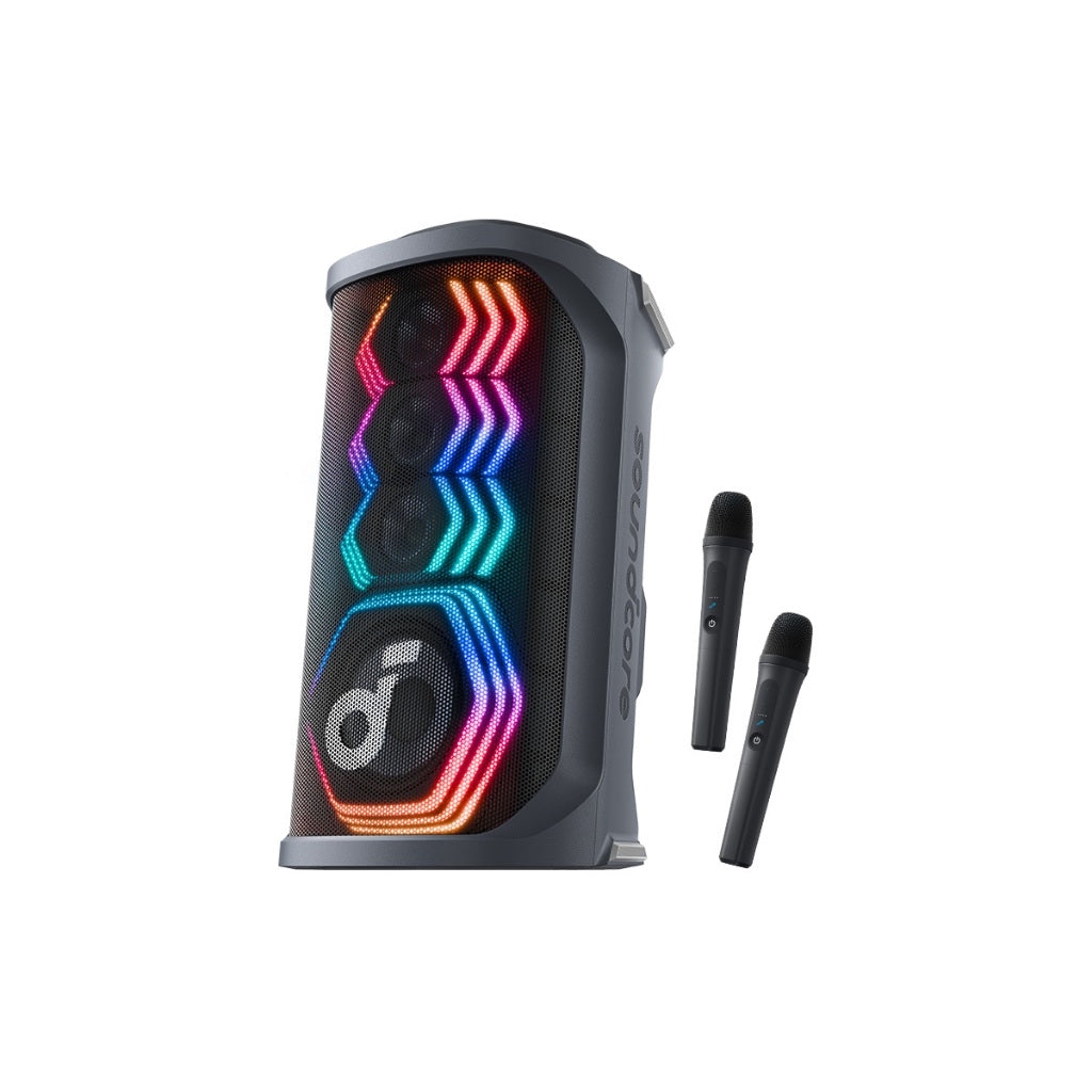 Soundcore by Anker Rave 3S Partybox Karaoke Speaker ฟังก์ชั่นไกด์เสียงร้อง Ai ลำโพงปาร์ตี้ ไร้สายแบบพกพา 200 วัตต์
