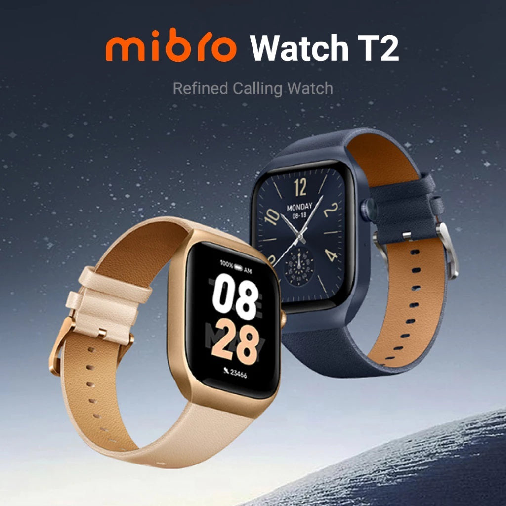 Mibro Watch T2 สมาร์ทวอทช์ คุยโทรศัพท์ได้ GPS ในตัว กันน้ำ 2ATM ลื่นไหล 60Hz AMOLED 1.75 นิ้ว