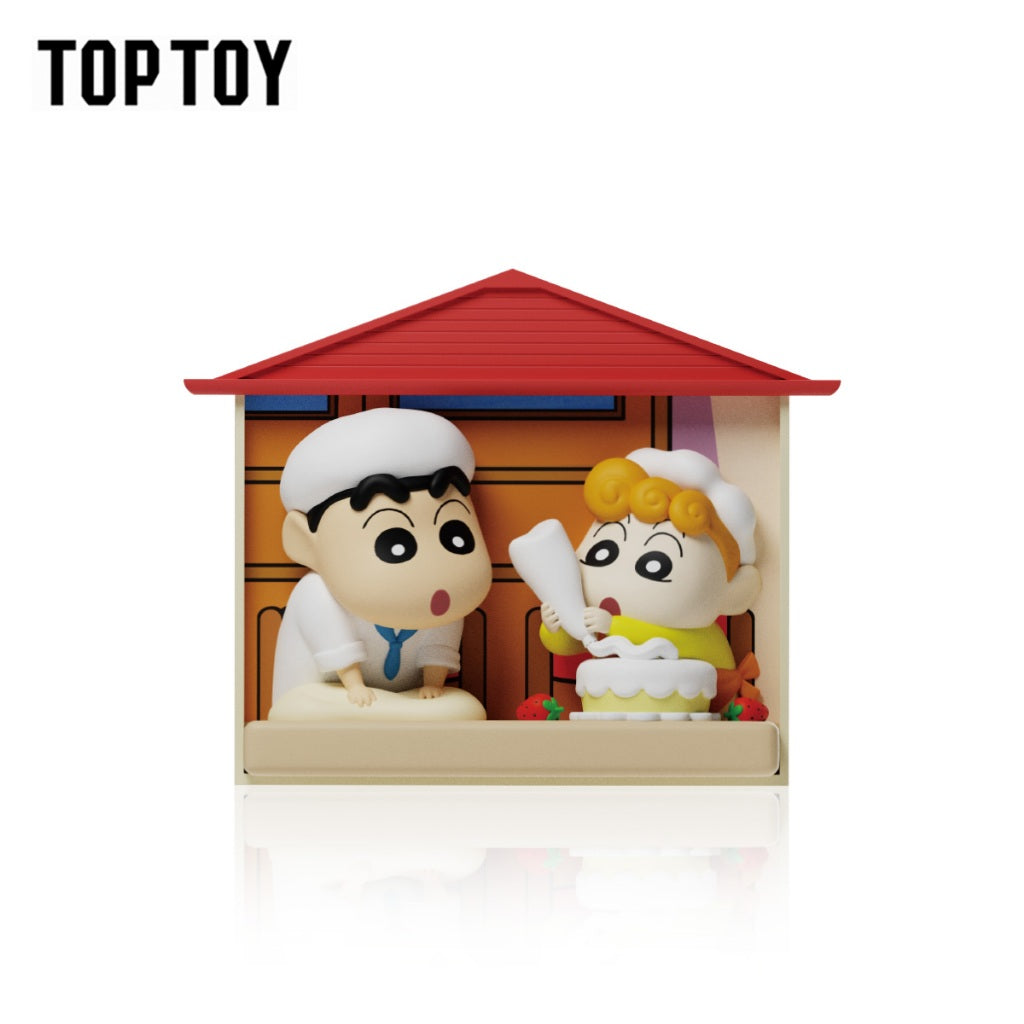 TOPTOY x CRAYON SHINCHAN Nohara Family Series Figures Blind Box ของเล่นฟิกเกอร์ ของขวัญวันเกิด