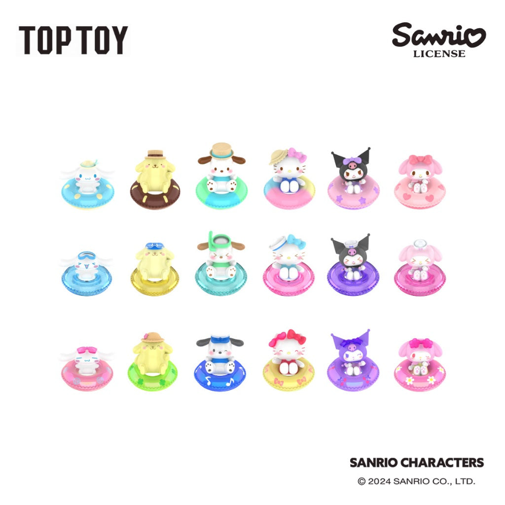 [Single Blind Bag] TOPTOY x Sanrio Family MINI Swim Ring Series Figures Toy ของเล่น ของขวัญ