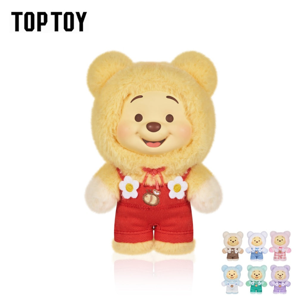 TOPTOY x Disney Winnie the Pooh Candy Bear Series Vinyl Plush Blind Box ของเล่นฟิกเกอร์ ของขวัญ