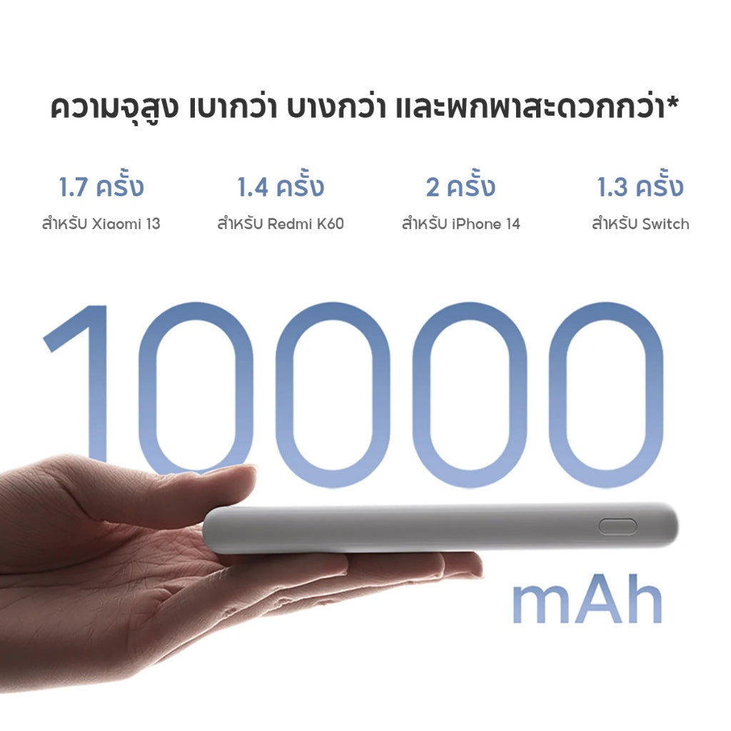 Xiaomi Power Bank 10000mAh 22.5W Lite พาวเวอร์แบงค์ แบตสำรอง Type-C 22.5W ชาร์จเร็วสองทิศทาง ความจุสูง 10000mAh