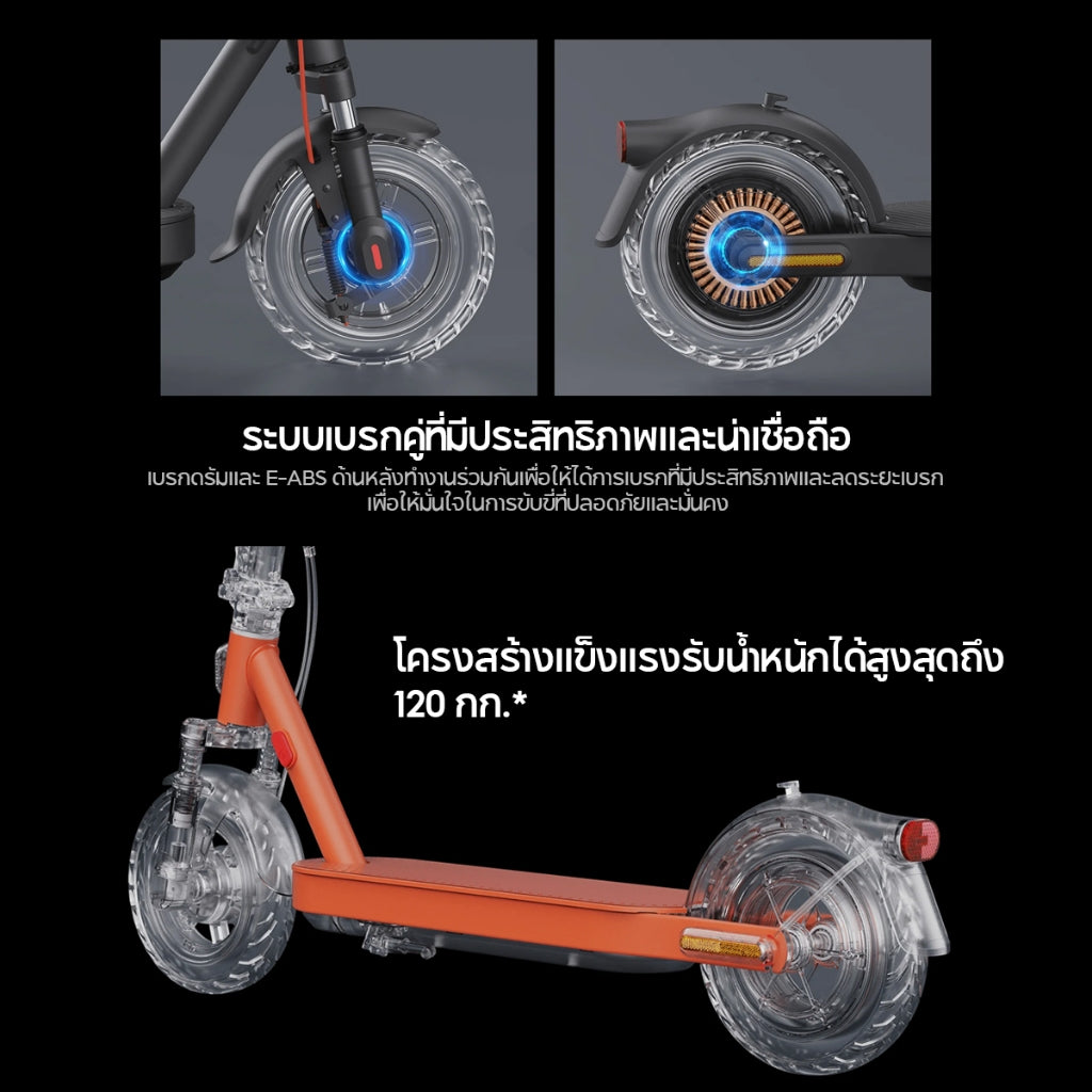 Xiaomi Electric Scooter Elite ระบบกันสะเทือนหน้าสปริงคู่ ระยะทาง 45 กม. พับเก็บง่าย