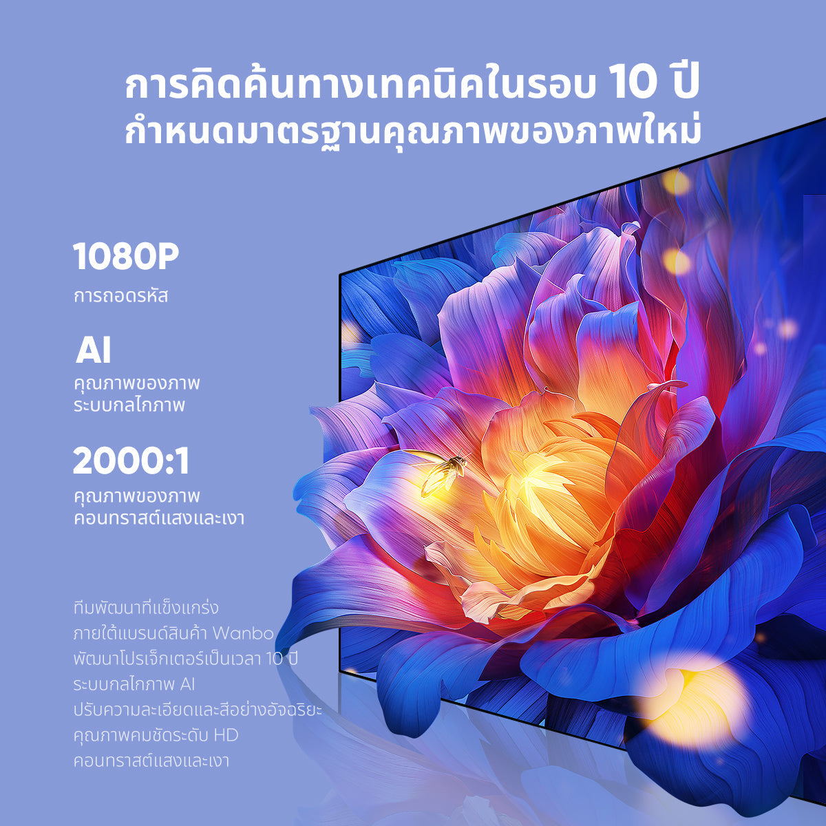 Wanbo X2 Max 1080P HD Projector โปรเจคเตอร์ มินิโปรเจคเตอร์ คุณภาพระดับ Android 9.0