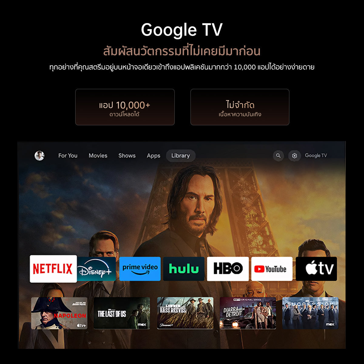 Wanbo X5 Pro Projector Full HD 4K โปรเจคเตอร์ ความสว่างสูง 1100ANSI Built-In Google TV