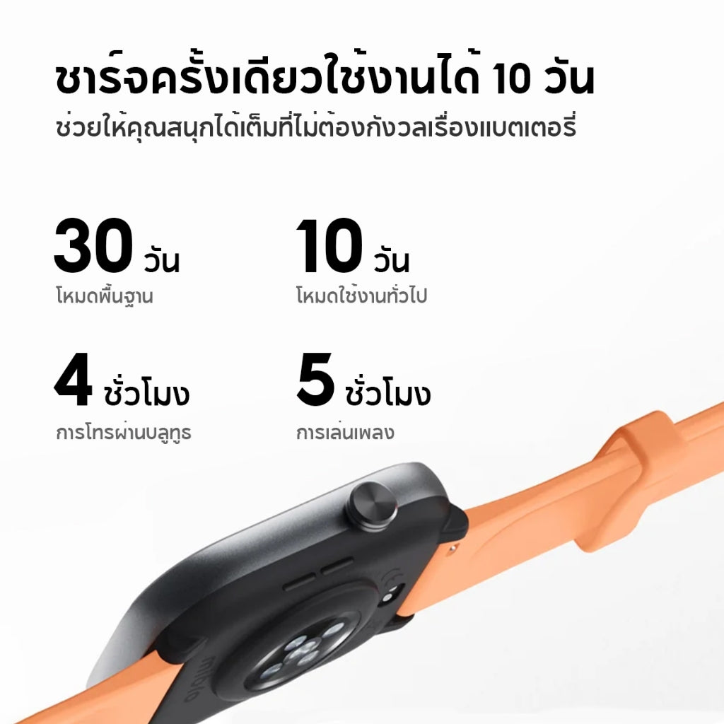 Mibro Watch C4 สมาร์ทวอทช์ โทรได้ วัสดุโลหะ กันน้ำ 2ATM ลื่นไหล 60Hz หน้าจอใหญ่ 2.01 นิ้ว -12M