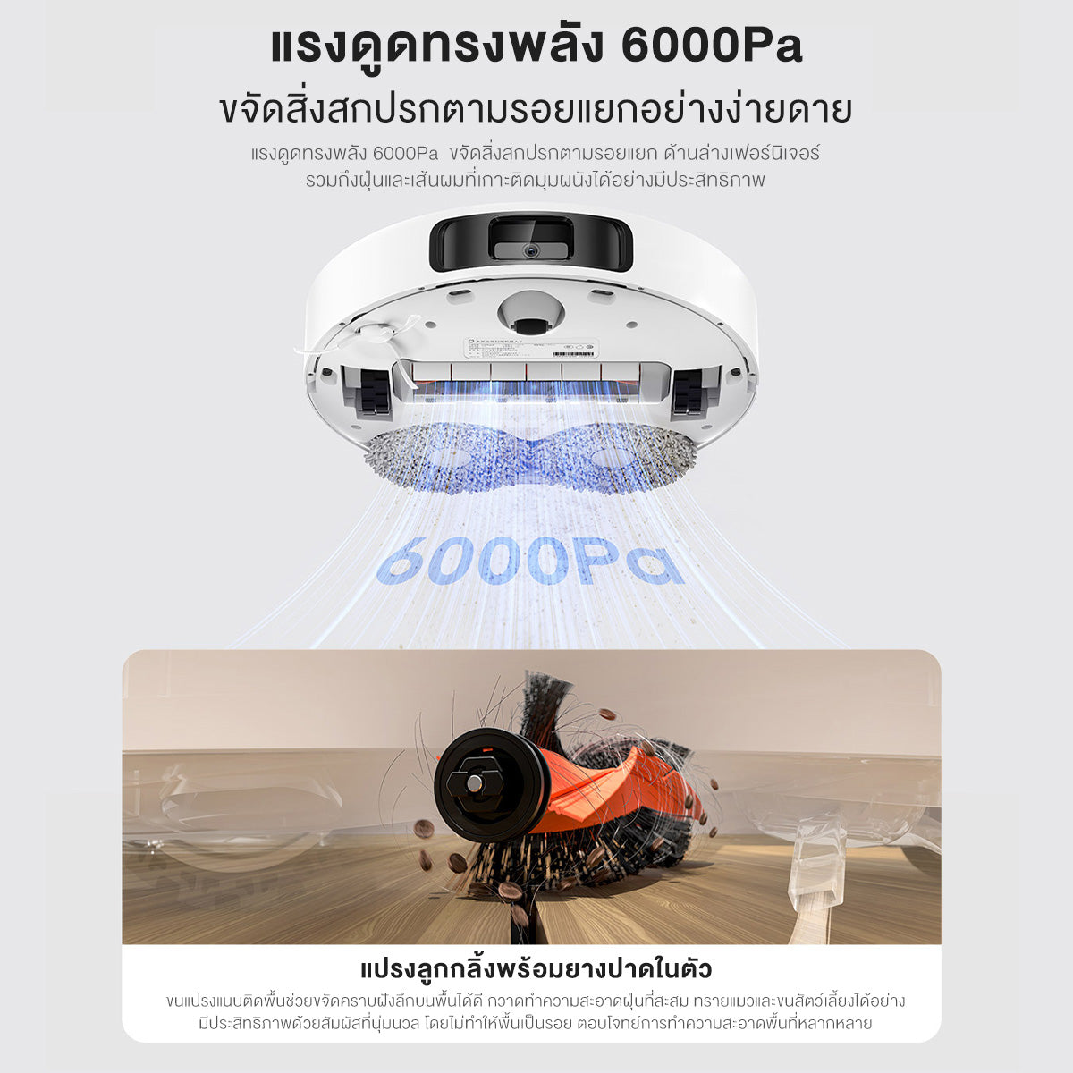 [NEW] Xiaomi Robot Vacuum X20+ การเก็บฝุ่นอัตโนมัติโดยไม่ต้องล้าง แรงดูด 6000Pa เลเซอร์นำทาง LDS เชื่อมต่ออัจฉริยะ