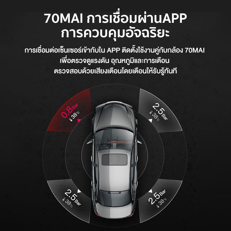 เครื่องวัดลมยาง Tire Pressure Mmnitor T04 For 70mai M500 Dash Cam