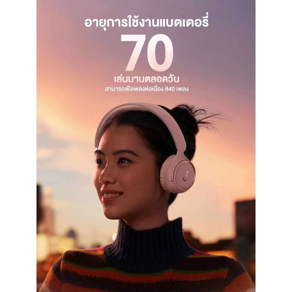 Soundcore by Anker H30i headphone bluetooth หูฟังบลูทูธไร้สาย หูฟังตัดเสียงรบกวน หูฟังไร้สาย คอยล์ไดนามิก 40 มม A3012