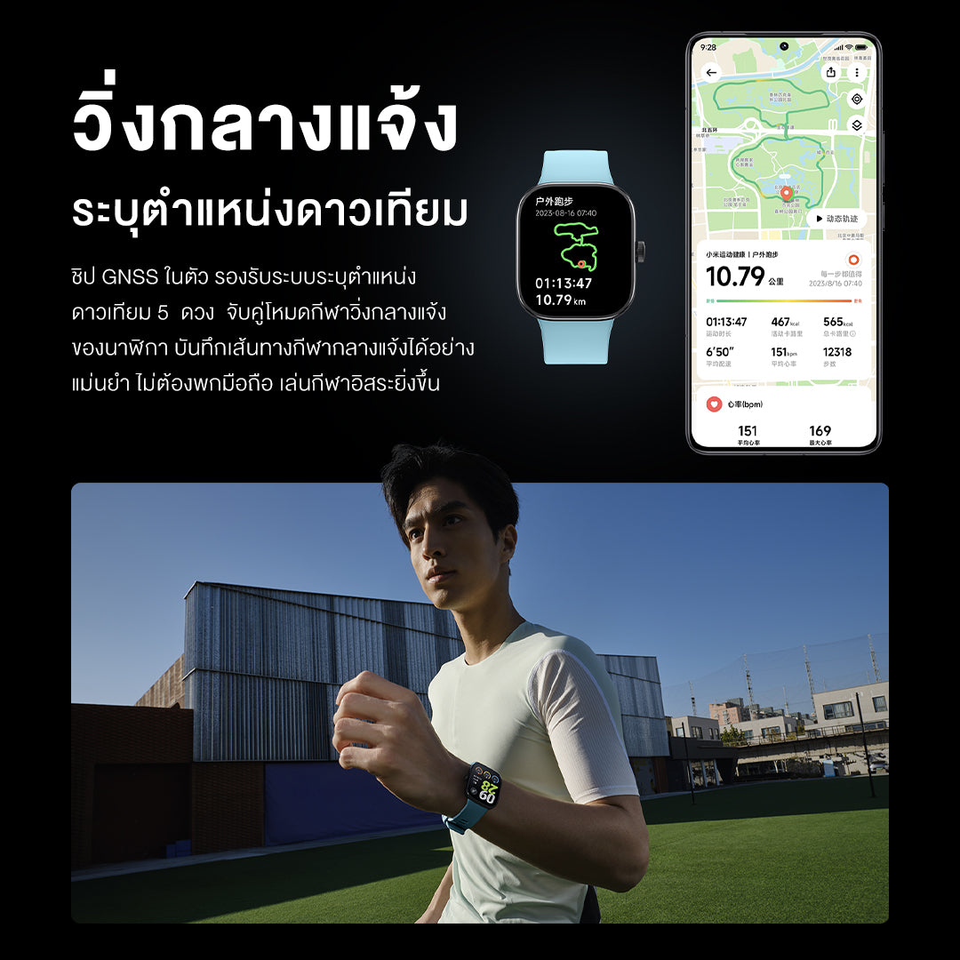 [สินค้าพร้อมส่ง] Xiaomi Redmi Watch 4 ตรวจวัดอัตราการเต้นหัวใจทั้งวัน หน้าจอ AMOLED 1.97" การใช้งานได้นาน 20 วัน