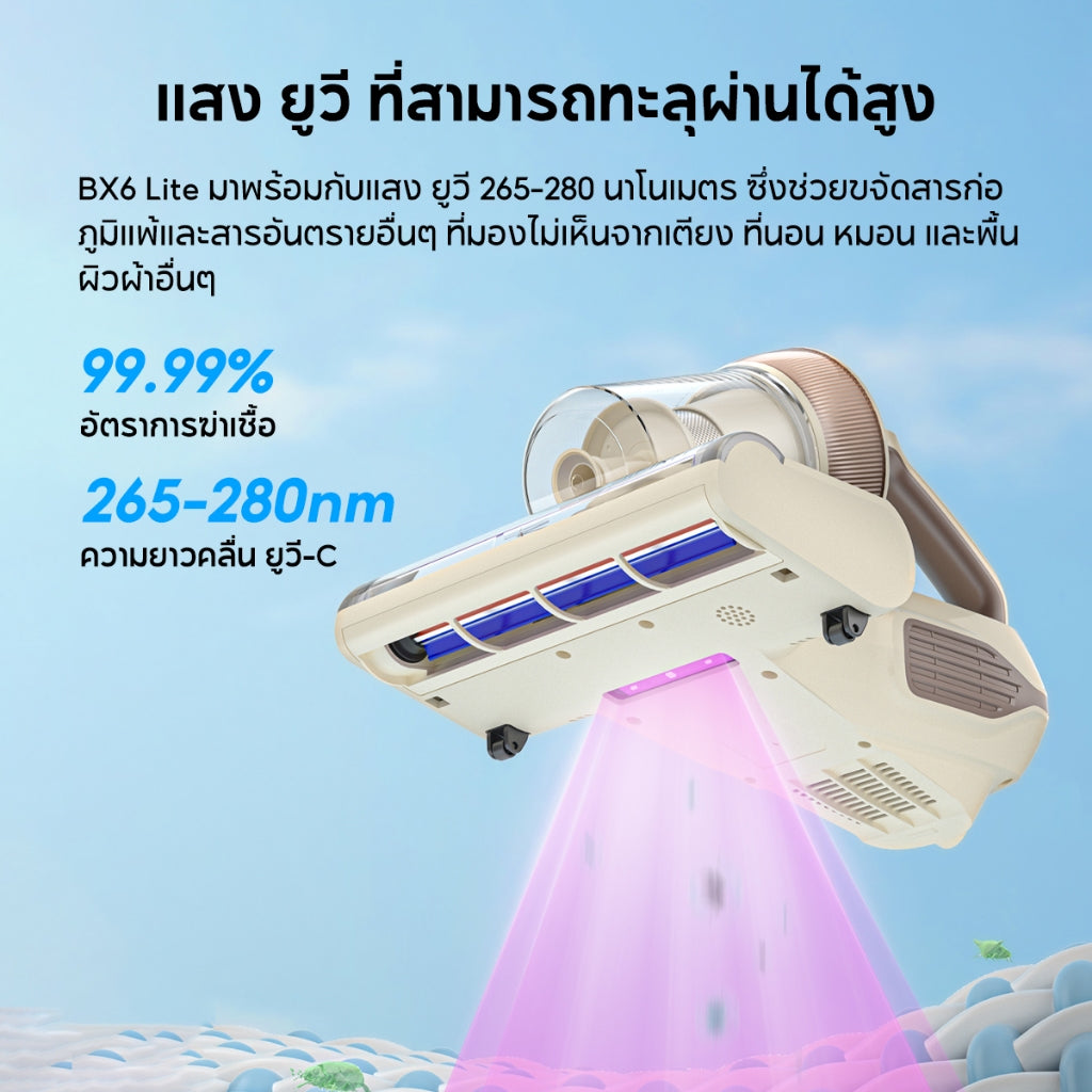 JIMMY BX6 Lite Dust Mites Vacuum Cleaner 15Kpa เครื่องดูดไรฝุ่น กำจัดไรฝุ่น น้ำหนักเบา เครื่องดูดฝุ่นที่นอน