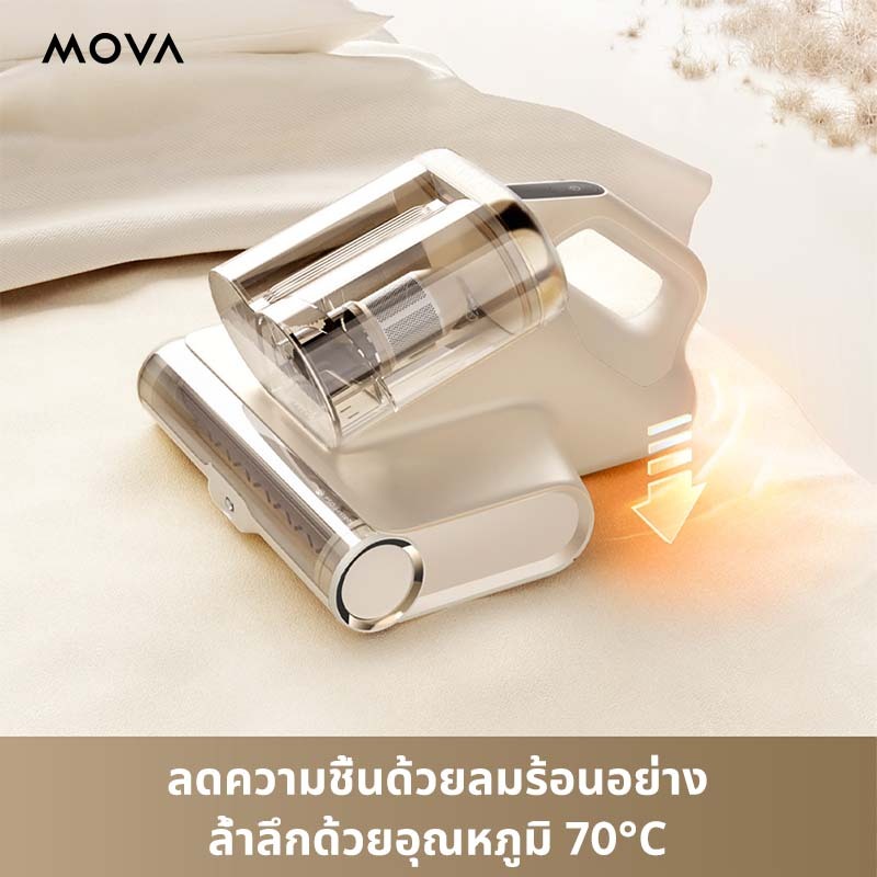 MOVA D20 Mite Remover เครื่องกําจัดไรฝุ่น | แรงดูด16000pa |อัตราการฆ่าเชื้อถึง 99.99%ด้วย LED UV