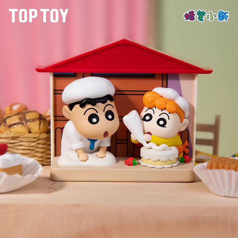 TOPTOY x CRAYON SHINCHAN Nohara Family Series Figures Blind Box ของเล่นฟิกเกอร์ ของขวัญวันเกิด