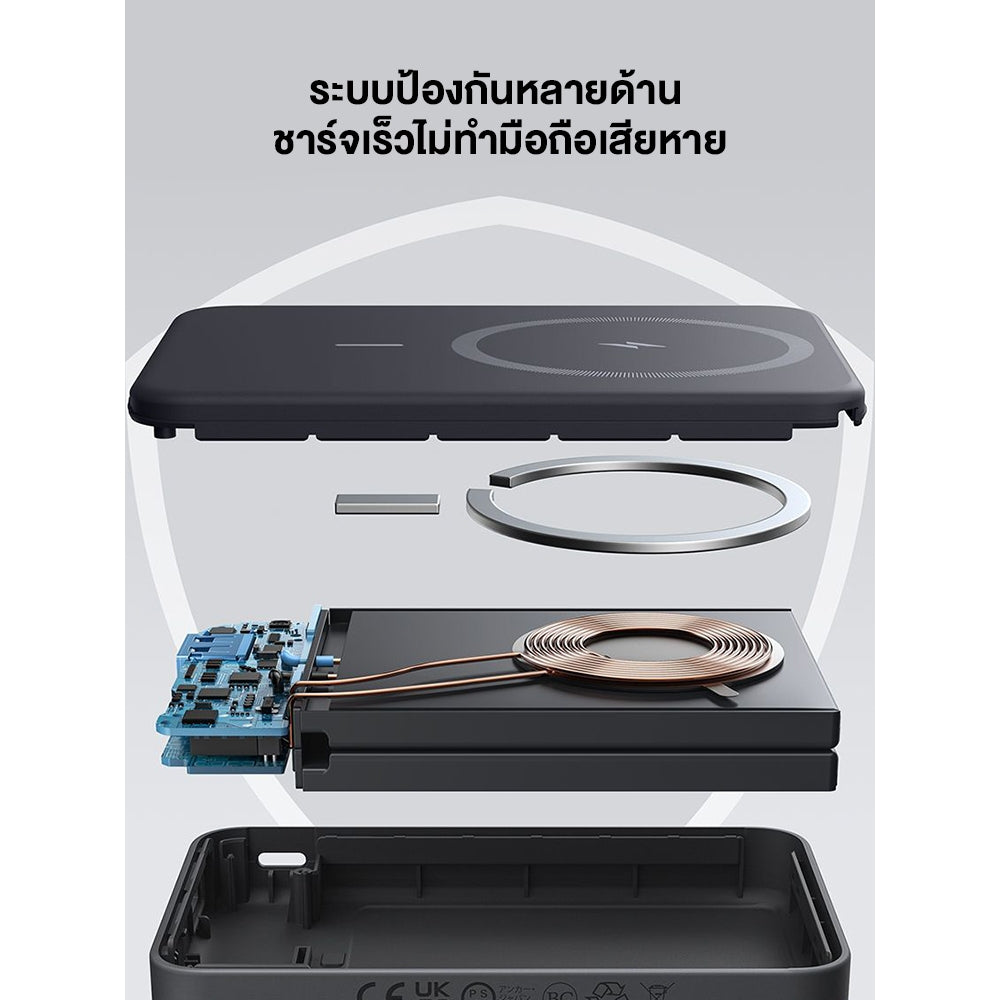 [สำหรับ iPhone16/15] Anker 633 Magnetic Battery (MagGo) 10000 mAh พาวเวอร์แบงค์ แบตสำรองไร้สาย ชาร์จแม่เหล็ก พร้อมขาตั้ง