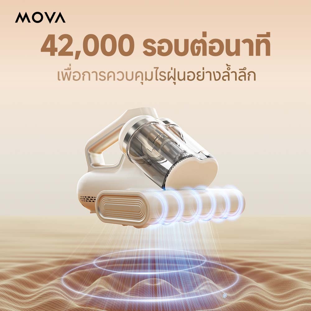 MOVA D10 Max Mite Remover เครื่องกําจัดไรฝุ่น แรงดูดทรงพลัง ฆ่าเชื้อด้วยแสงยูวี LED 99.99%[รับประกัน 2 ปี]