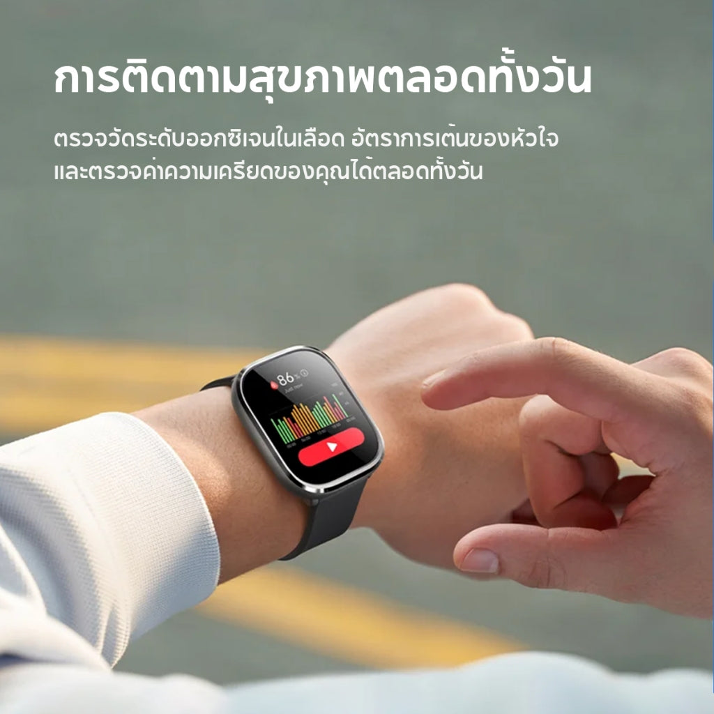 Mibro Watch C4 สมาร์ทวอทช์ โทรได้ วัสดุโลหะ กันน้ำ 2ATM ลื่นไหล 60Hz หน้าจอใหญ่ 2.01 นิ้ว -12M