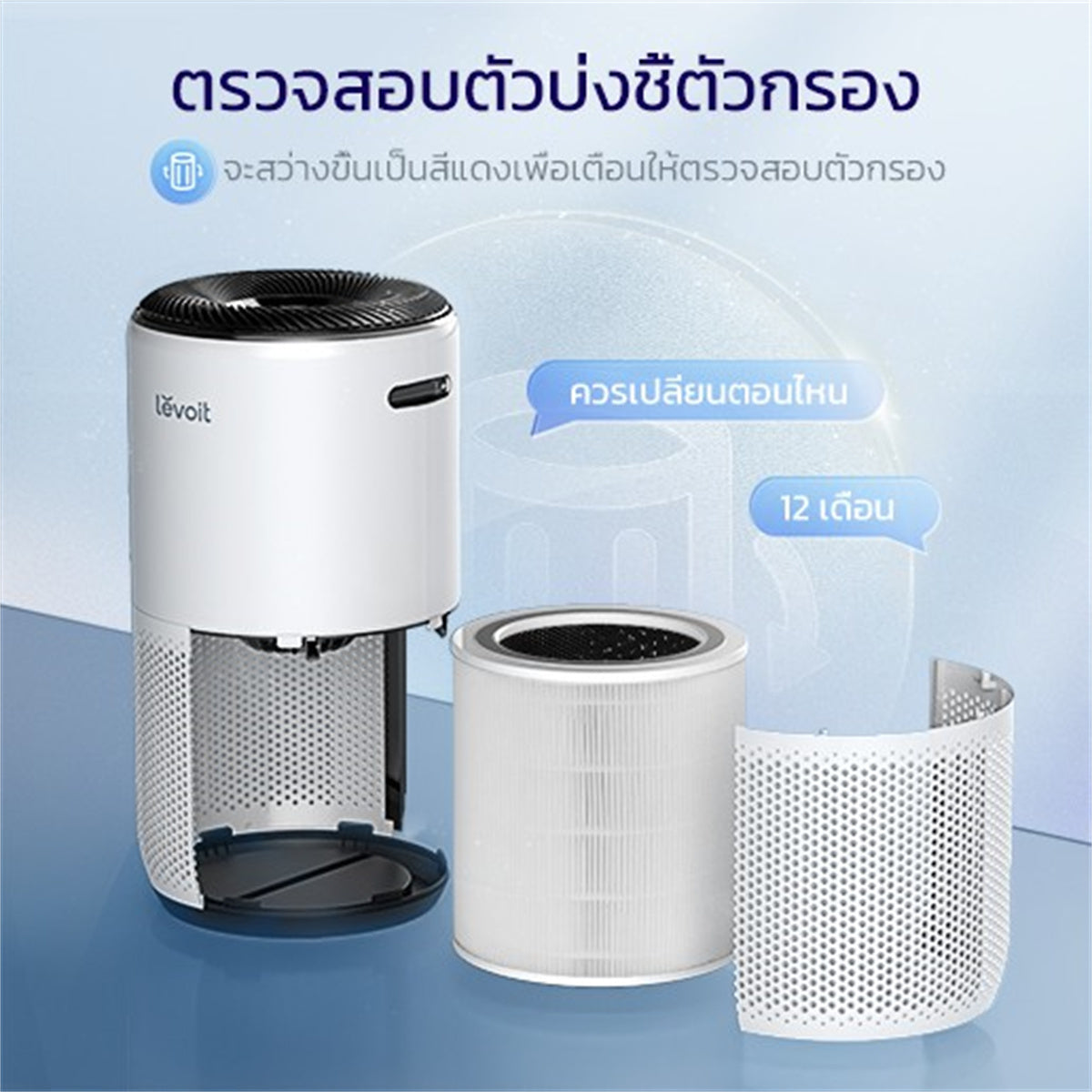 Levoit Core 400S Air Purifier PM2.5 App เครื่องฟอกอากาศ levoit 400s กรองอากาศ ประกัน 2 ปี