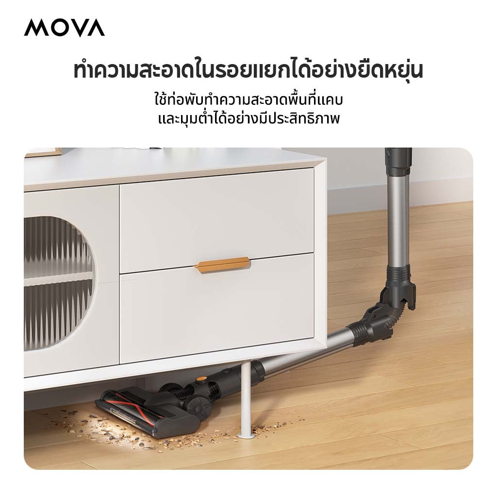 MOVA J20 Cordless Stick Vacuum เครื่องดูดฝุ่นไร้สาย  | ใช้งานต่อเนื่อง 50 นาที | ไฟ LED |ระบบการกรอง 97%