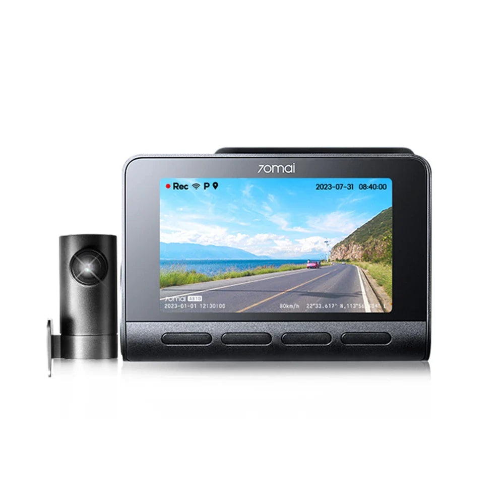 กล้องติดรถยนต์  Dash Cam 4K A810 + Built-In GPS Full HD WDR 4G 70 Mai Car Camera