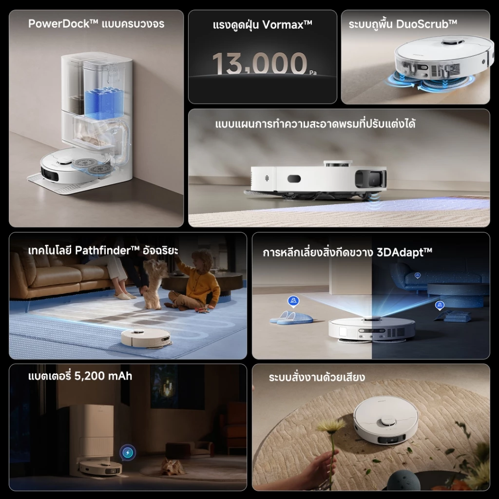 Dreame Bot D20 Ultra Robot Vacuum Cleaner 13,000Pa หุ่นยนต์ดูดฝุ่น ถูพื้น ซักผ้า อบผ้าแห้ง เติม-ระบายน้ำอัตโนมัติ