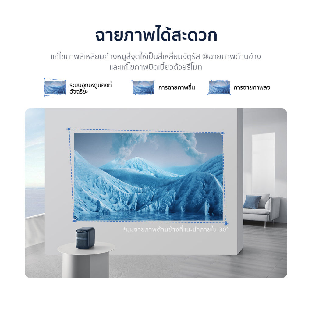 Wanbo T2 Max NEW 1080P HD Projector โปรเจคเตอร์ มินิโปรเจคเตอร์ คุณภาพระดับ Built-In Android 9.0 HIFI Sound