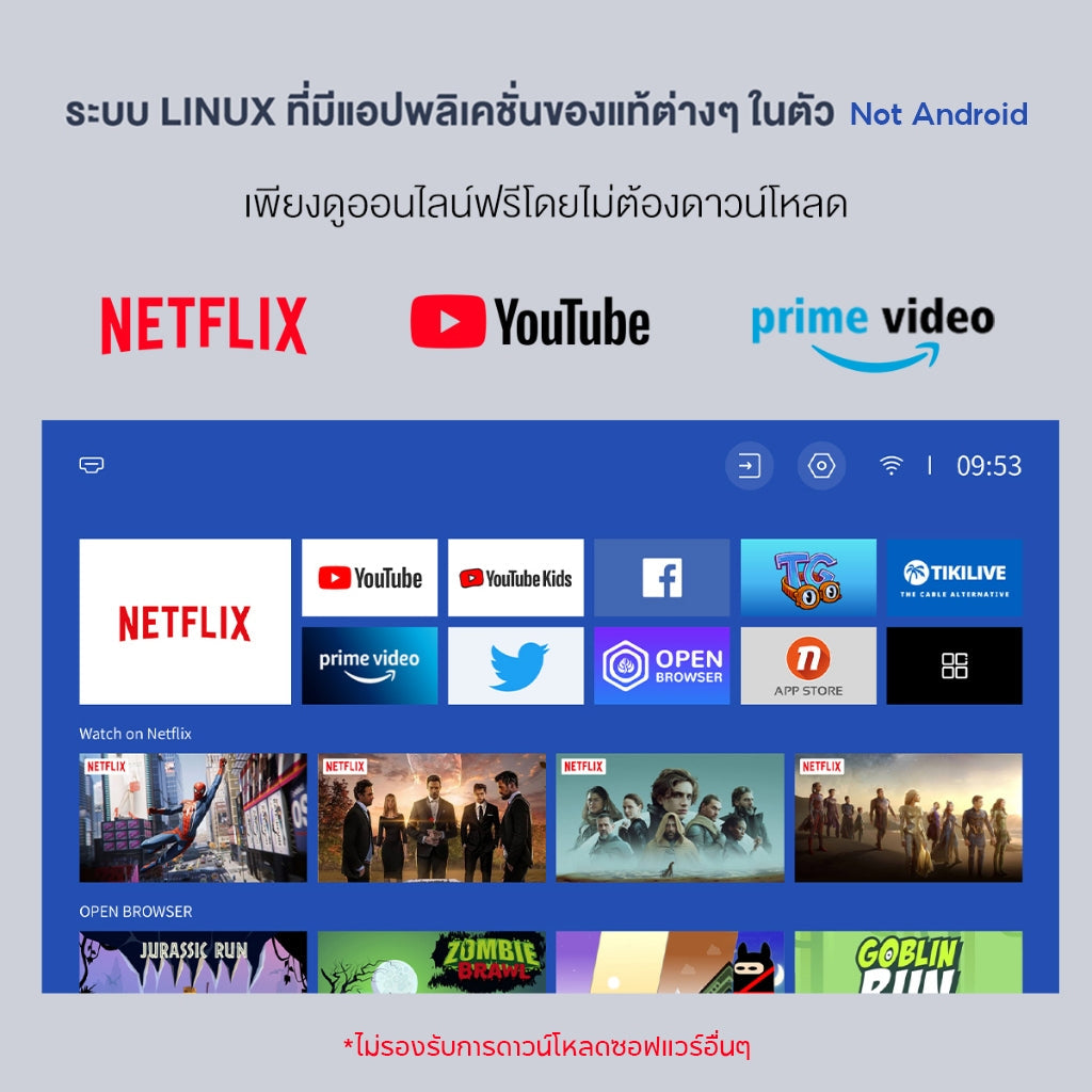 Wanbo TT Projector 4K HD โปรเจคเตอร์ โปรเจคเตอร์พกพา โฟกัสอัตโนมัติ ลิขสิทธิ์แท้จาก NETFLIX 360° Dolby Sound Effect