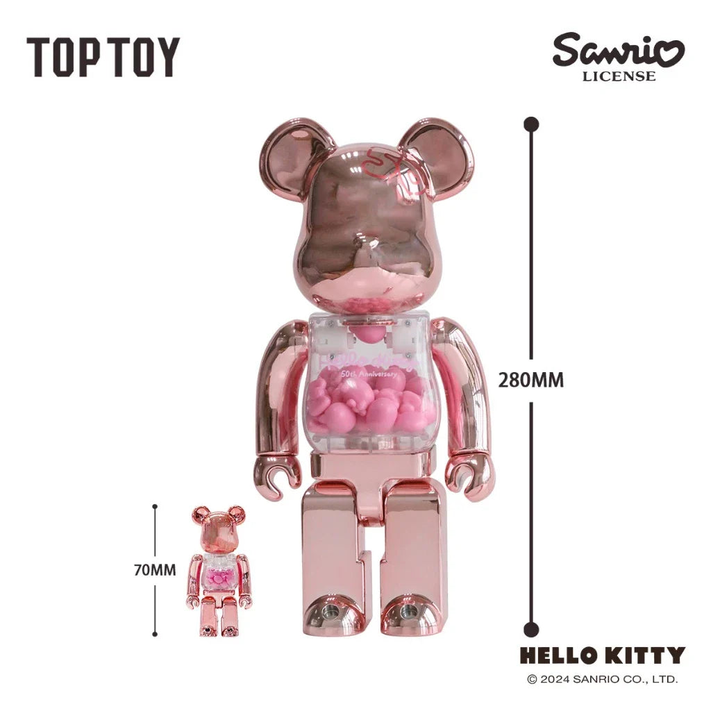 TOPTOY x BE@RBRICK Hello Kitty 50th Anniversary 100% & 400% ของเล่นฟิกเกอร์ ของขวัญ สำหรับสะสม