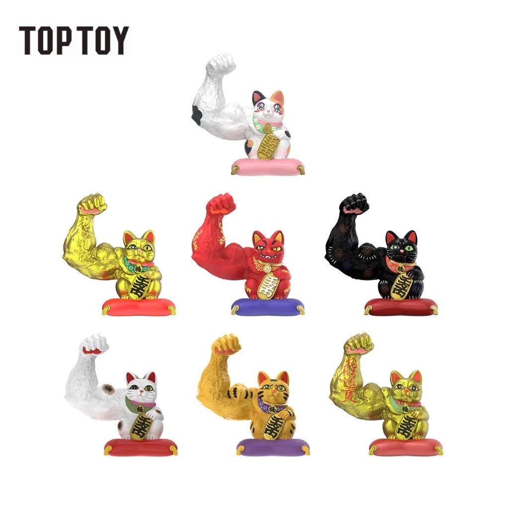 [6 Blind Boxes] TOPTOY x Great Power Fortune Cat Series Surprise Box Toy ของเล่นฟิกเกอร์