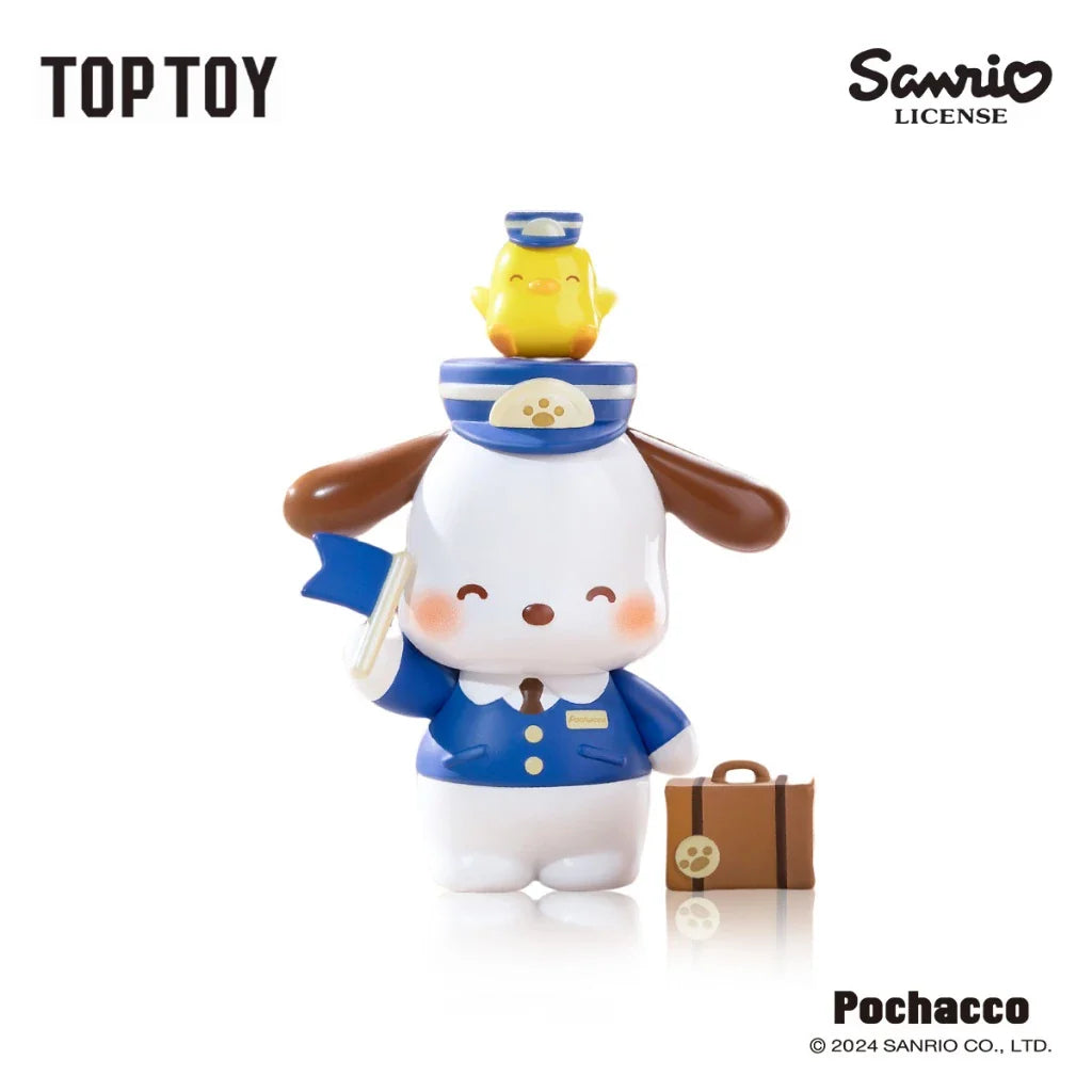 [8 Blind Boxes] TOPTOY x Pochacco Retro Time Train Series ของเล่นฟิกเกอร์ ของขวัญวันเกิด สําหรับเด็ก