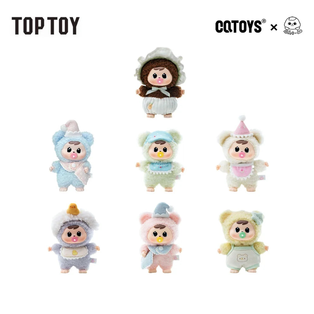 TOPTOY + CQTOYS x “Bao-ao，Goodnight” Baby Series Plush Blind Box ของเล่นฟิกเกอร์ ของขวัญวันเกิด