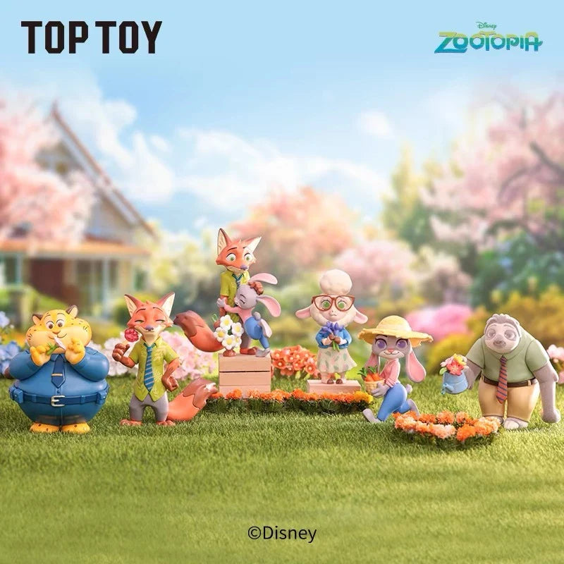 TOPTOY x Disney Zootopia Flower World Series Blind Box ของเล่นฟิกเกอร์ ของขวัญวันเกิด สําหรับเด็ก