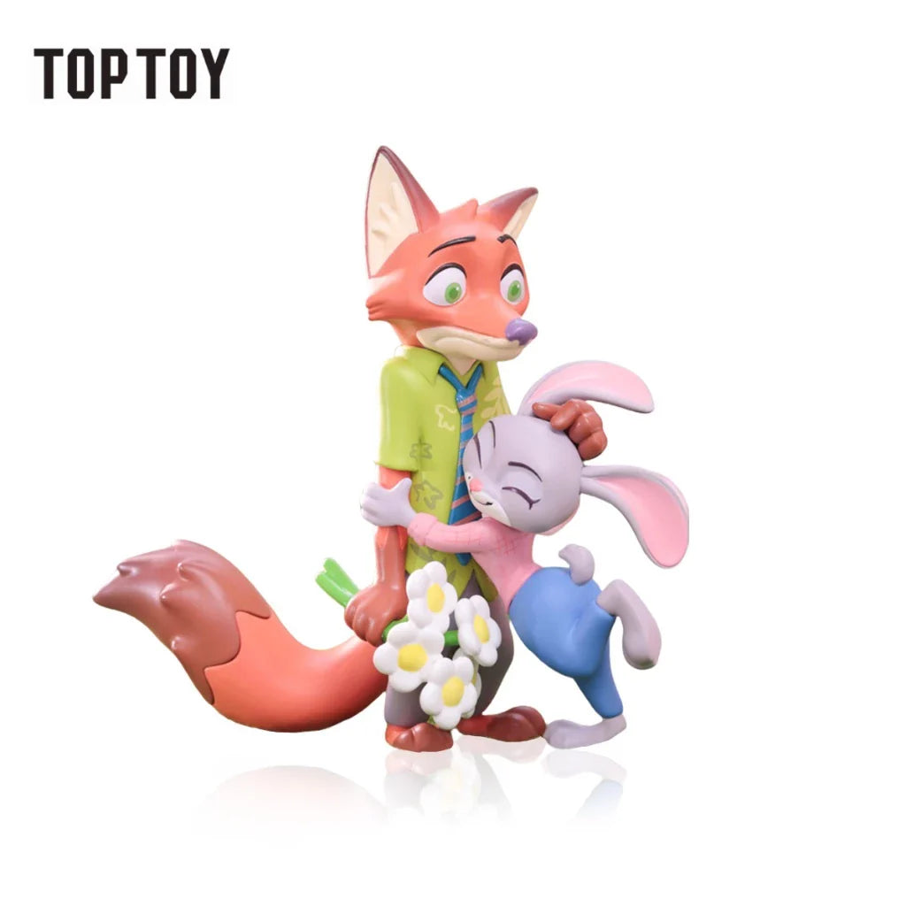 TOPTOY x Disney Zootopia Flower World Series Blind Box ของเล่นฟิกเกอร์ ของขวัญวันเกิด สําหรับเด็ก